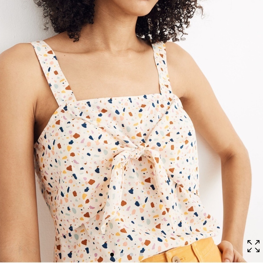 Madewell Terrazzo Tie Front Cami Top